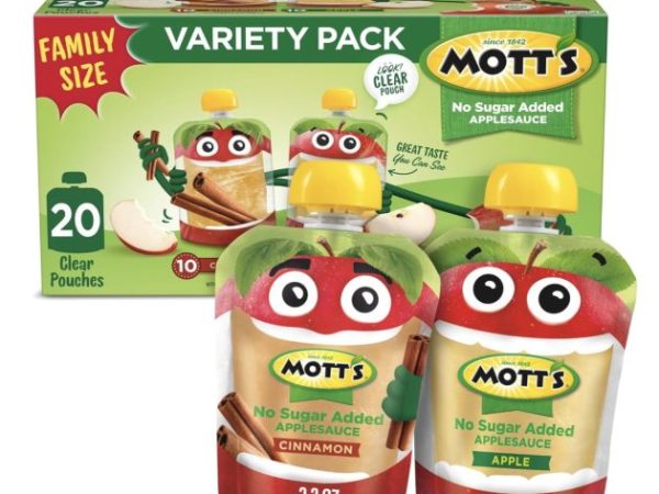 Mott’s No Sugar Added Applesauce Pouches, 20 ct only $8.61 shipped!